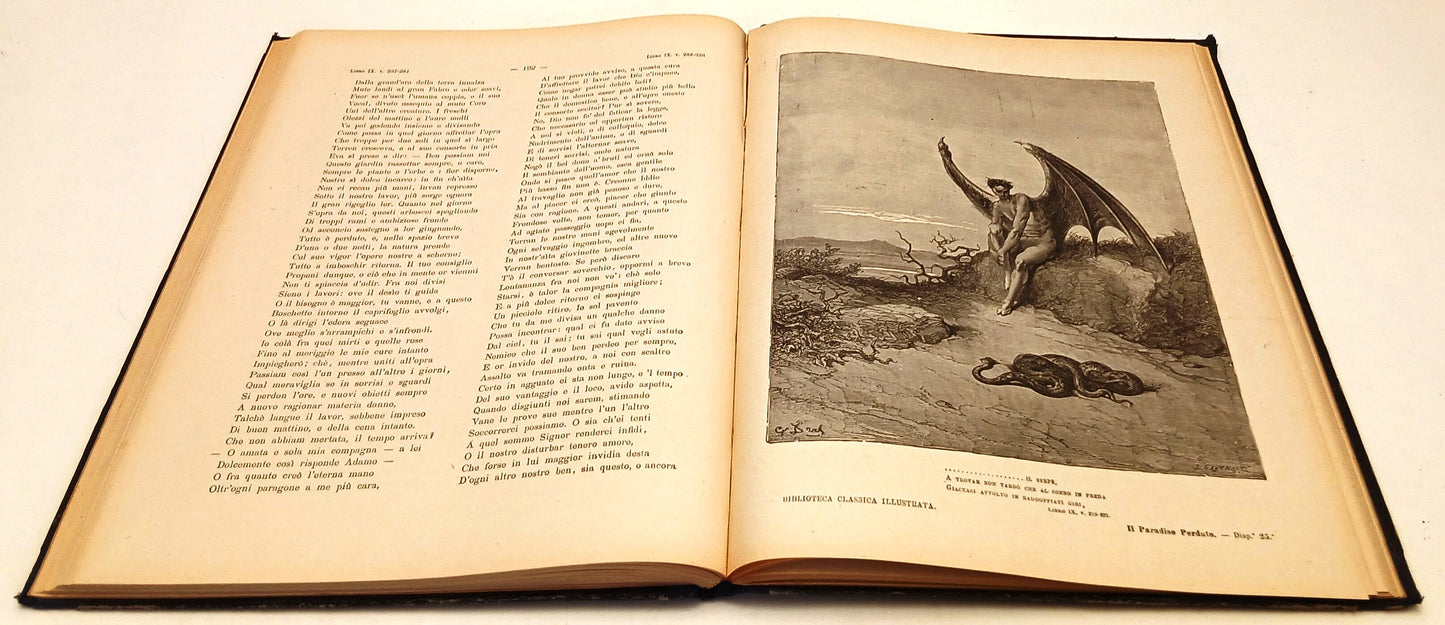 Il Paradiso Perduto - Giovanni Milton- Sonzogno- 1938-XVI- Gustave Dore'- YFS719
