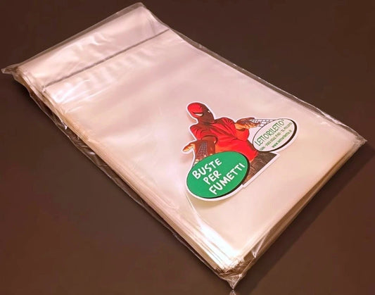 GGB- Buste per fumetti con linguetta removibile 100 pezzi - scegli il formato - V26