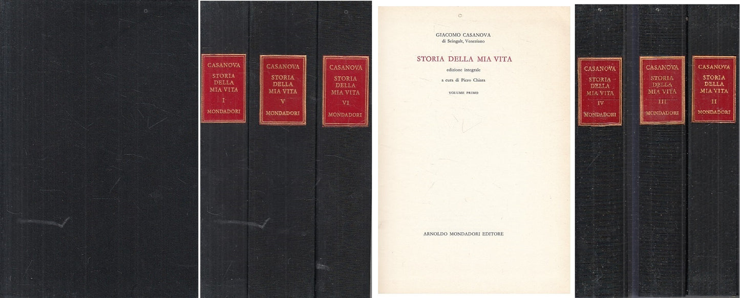 LN- STORIA DELLA MIA VITA 6 VOLUMI 1/6 - CASANOVA - MONDADORI--- 1964- C- ZFS639