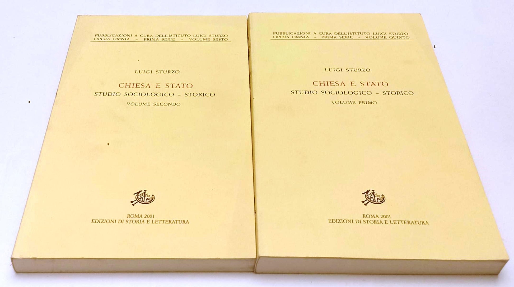 LD- CHIESA E STATO 1/2 STUDIO SOCIOLOGICO STORICO- LUIGI STURZO- 2002- B- YFS630