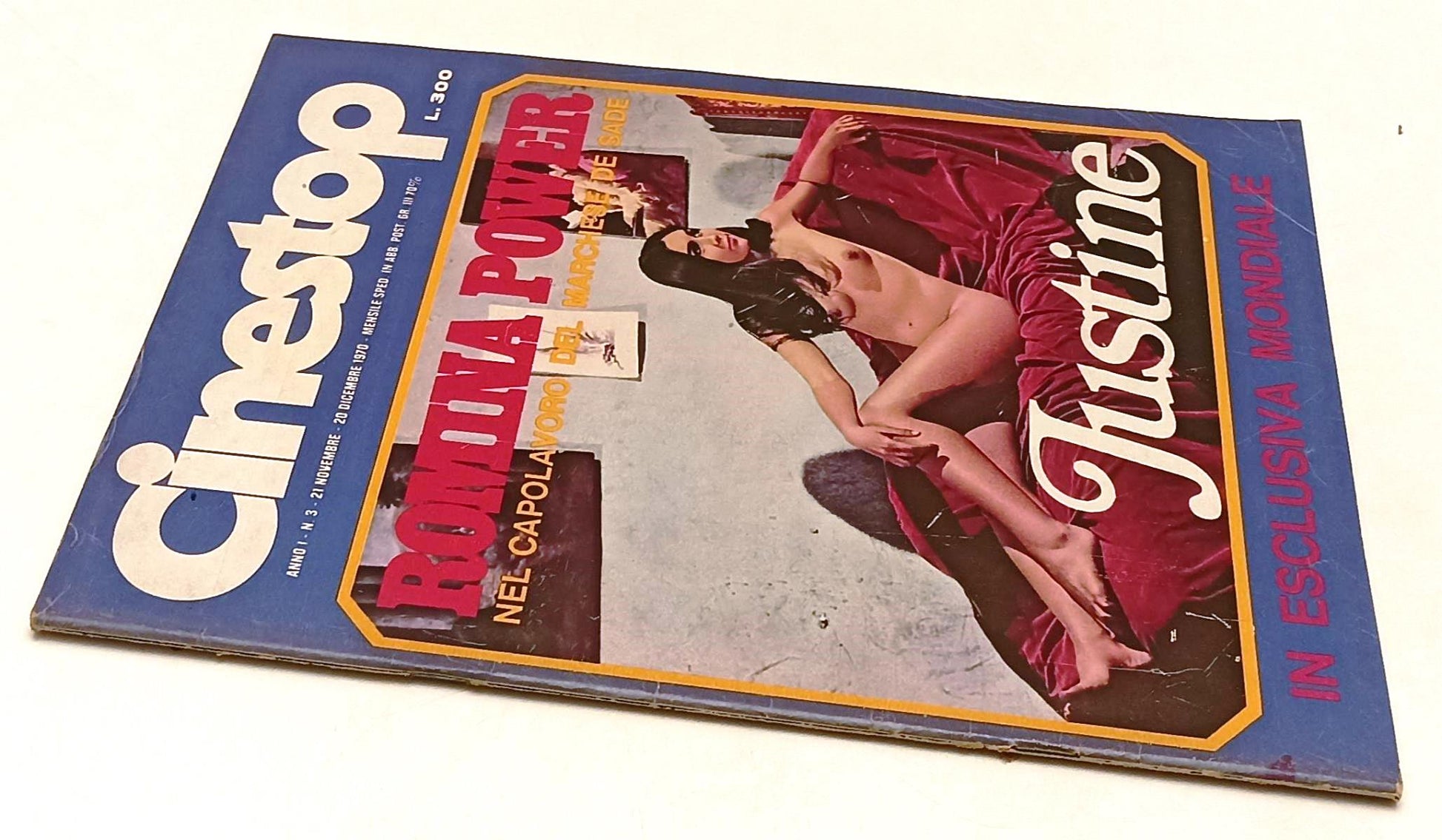 LX- RIVISTA CINESTOP ANNO I N.3 DICEMBRE 1970 ROMINA POWER JUSTINE - RVSa448