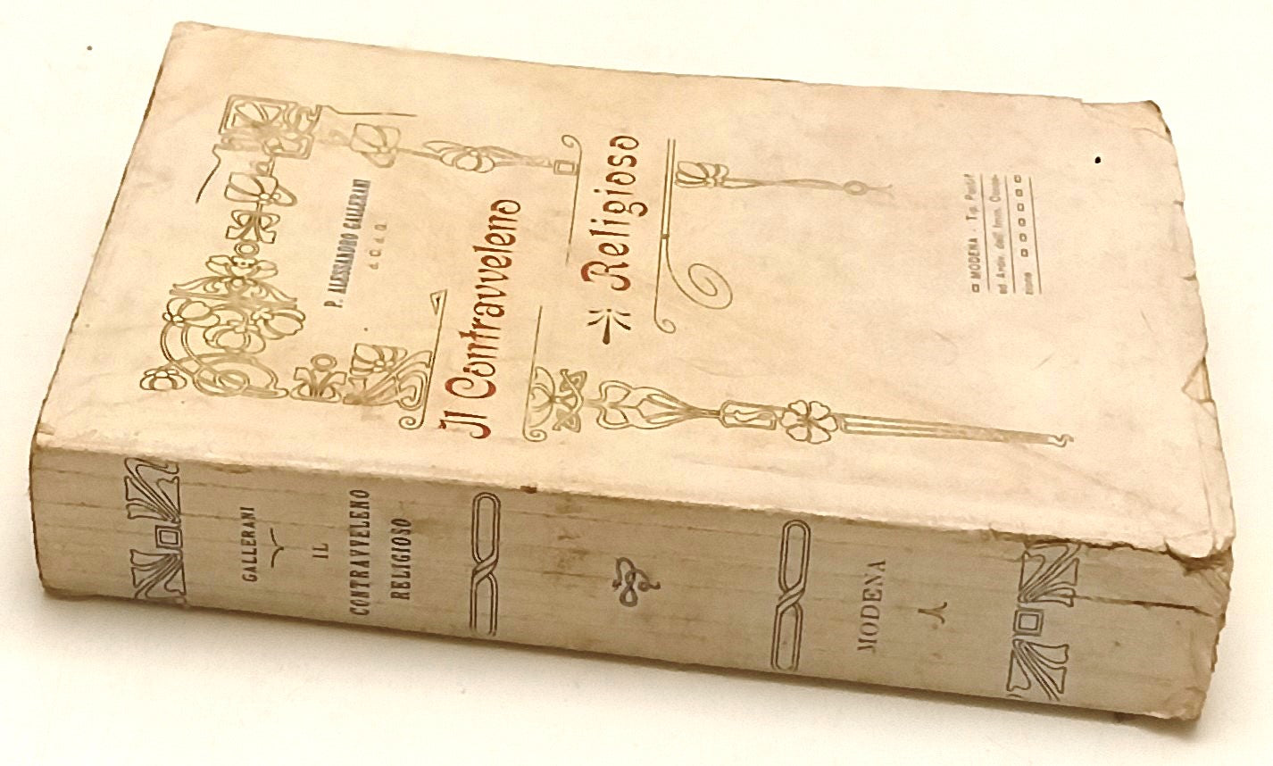 LD- IL CONTRAVVELENO RELIGIOSO - GALLERANI - TIP. PONTIFICIA - 1910 - B - XFS107