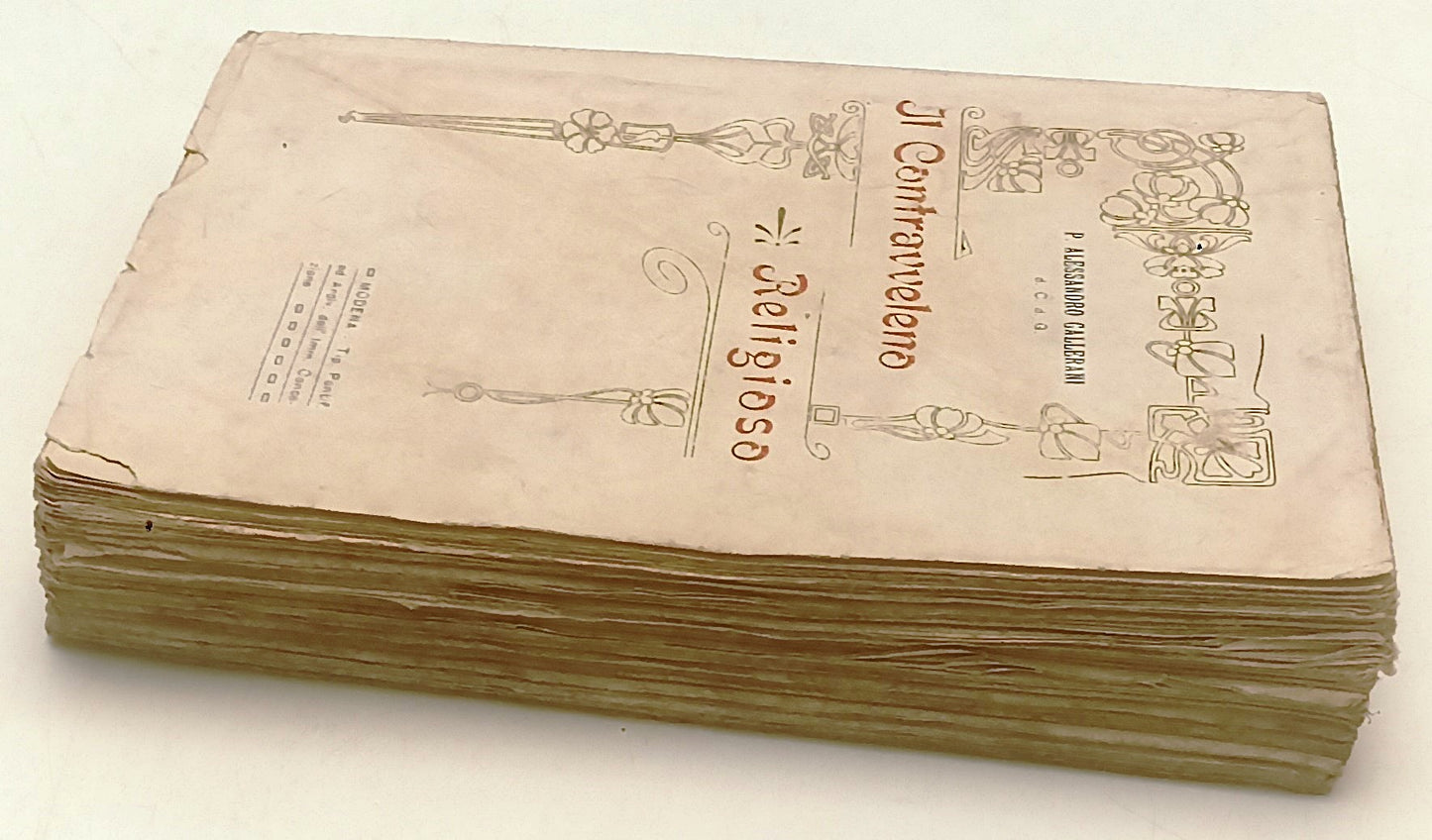 LD- IL CONTRAVVELENO RELIGIOSO - GALLERANI - TIP. PONTIFICIA - 1910 - B - XFS107