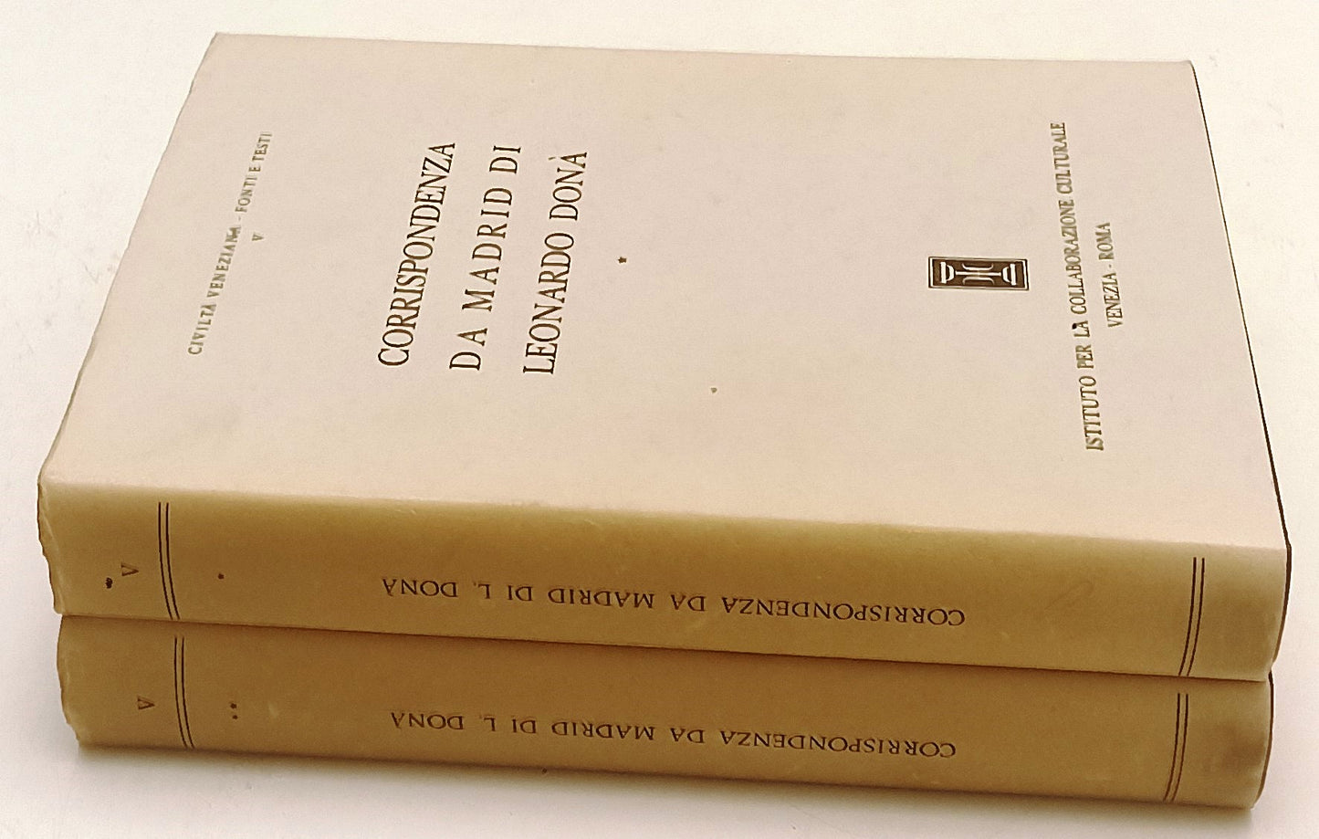 LS- CORRISPONDENZA DA MADRID DI LEONARDO DONA' 2 VOLUMI - 1963 - CS - YFS865