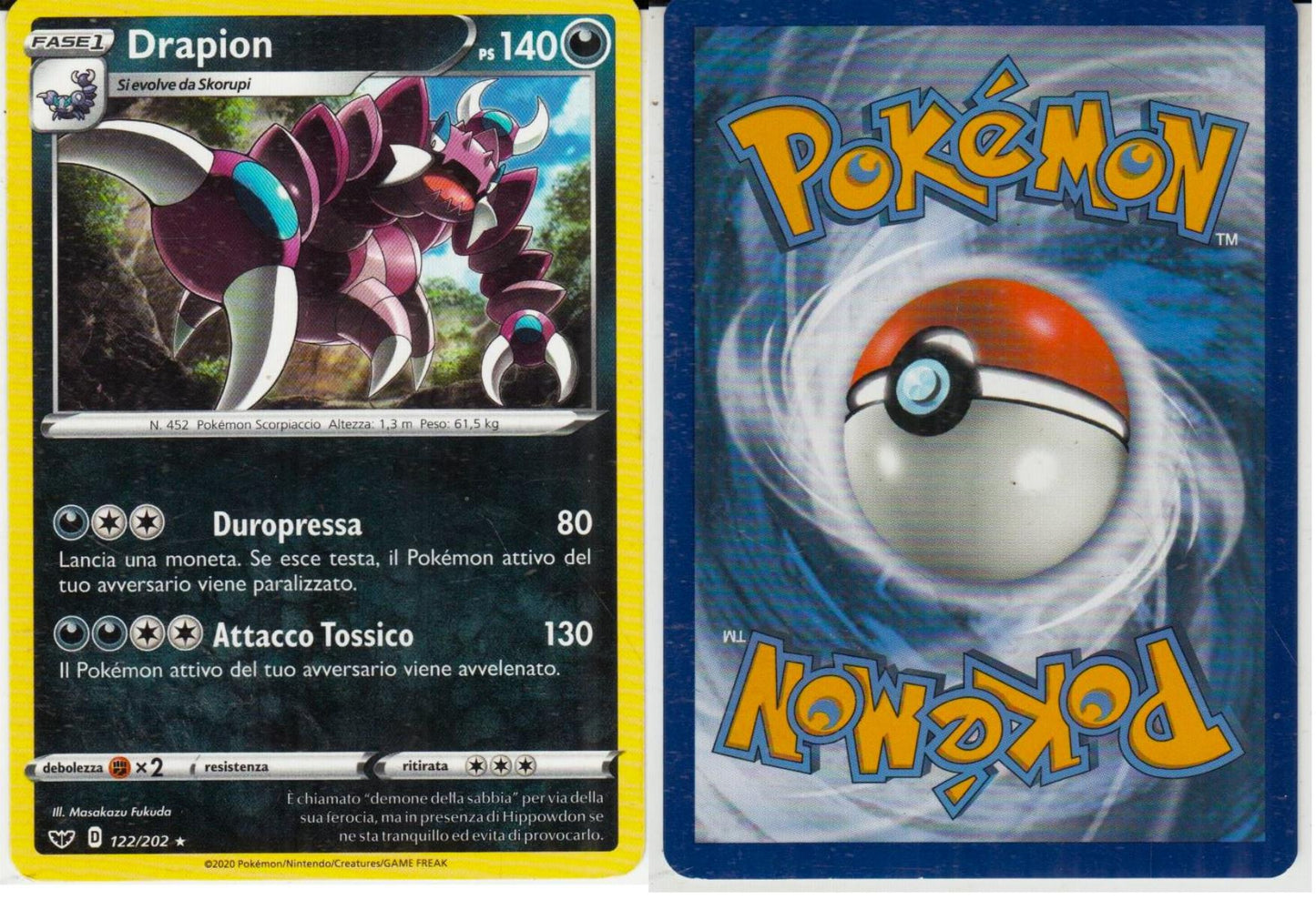 POKEMON CARD CARTA - DRAPION 122/202 RARA - ITA - CRD001