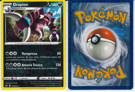 POKEMON CARD CARTA - DRAPION 122/202 RARA - ITA - CRD001