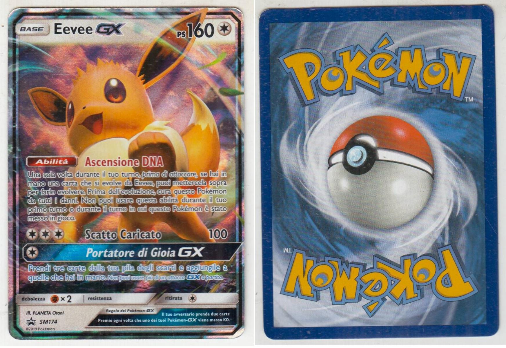 POKEMON CARD CARTA - EEVEE GX SM174 HOLO - ITA - CRD003
