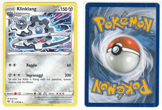 POKEMON CARD CARTA - KLINKLANG 127/189 RARA - ITA - CRD006