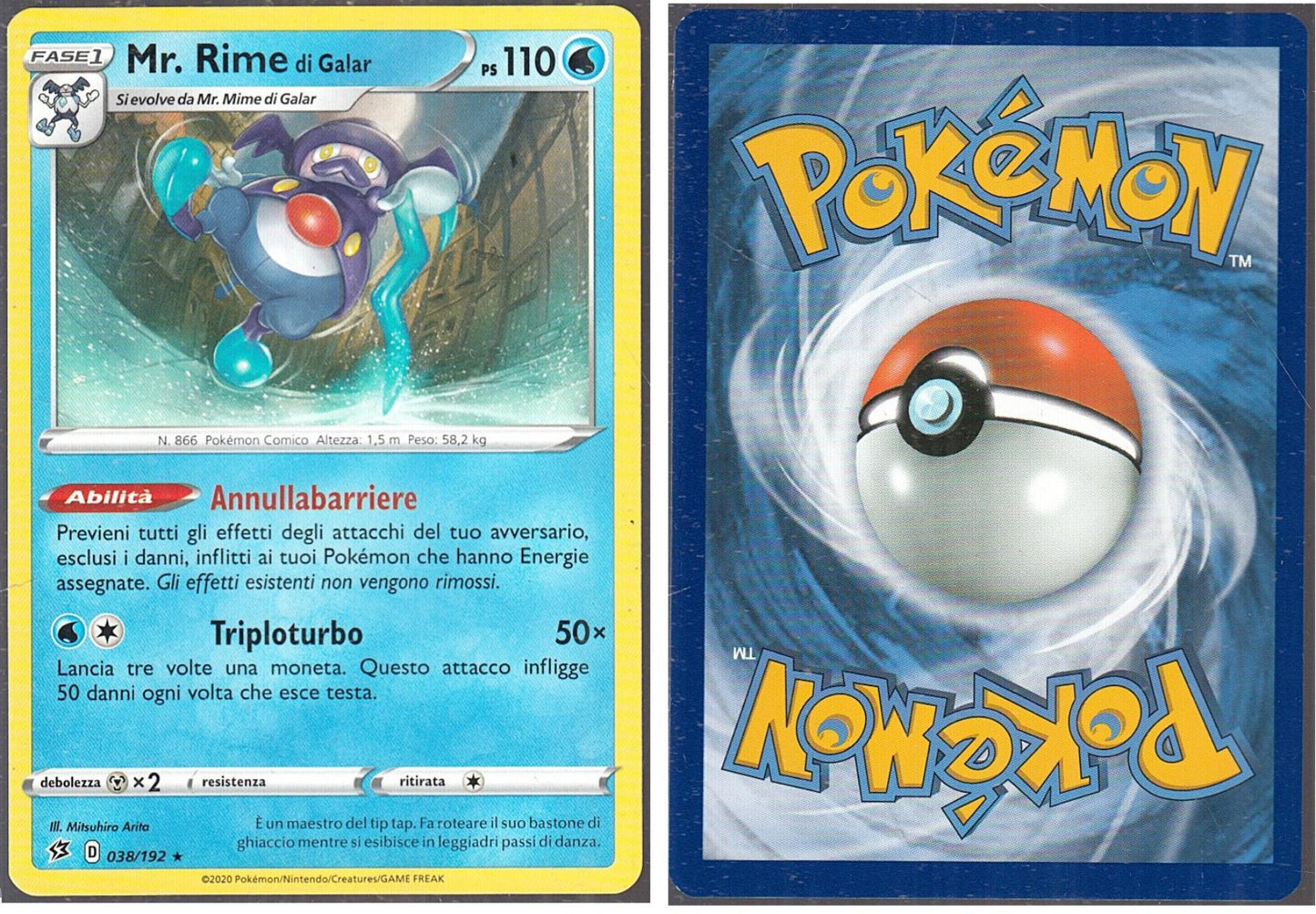 POKEMON CARD CARTA - MR. RIME DI GALAR 38/192 RARA - ITA - CRD012