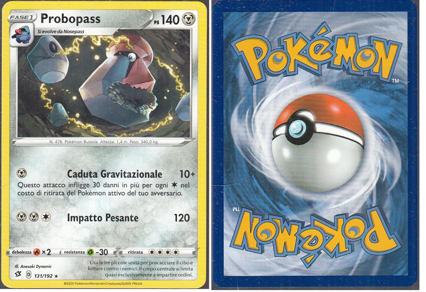 POKEMON CARD CARTA - PROBOPASS 131/192 RARA - ITA - CRD013