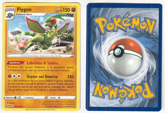 POKEMON CARD CARTA - FLYGON 91/189 RARA - ITA - CRD031