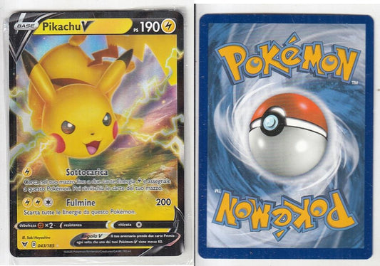 POKEMON CARD CARTA - PIKACHU V 43/185 HOLO RARA - ITA - CRD032