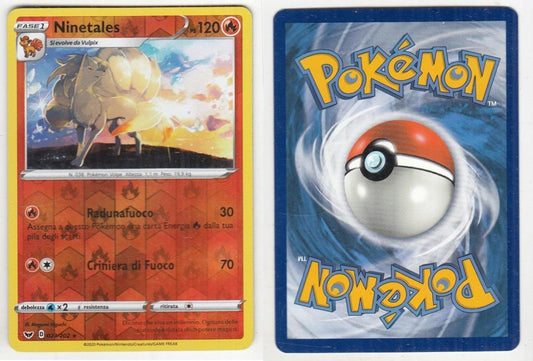 POKEMON CARD CARTA - NINETALES 23/202 REVERSE HOLO RARA - ITA - CRD033