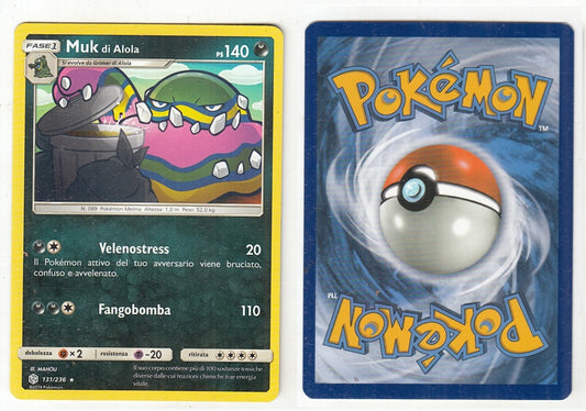 POKEMON CARD CARTA - MUK DI ALOLA 131/236 RARA - ITA - CRD039