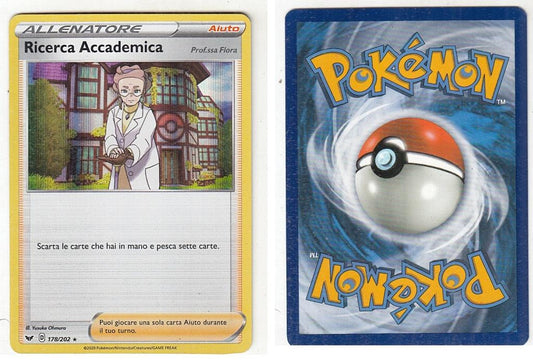 POKEMON CARD CARTA - RICERCA ACCADEMICA FLORA 178/202 HOLO RARA- ITA - CRD042
