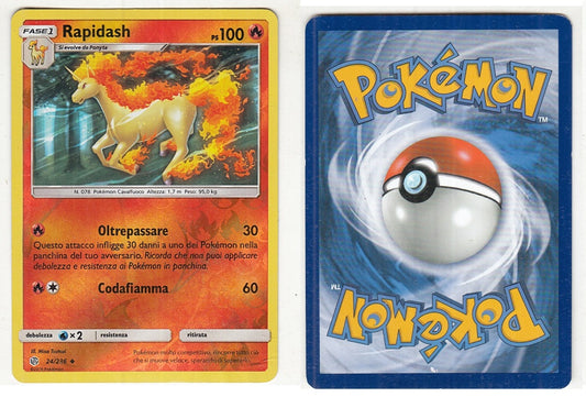 POKEMON CARD CARTA - RAPIDASH 24/236 REVERSE HOLO RARA - ITA - CRD043