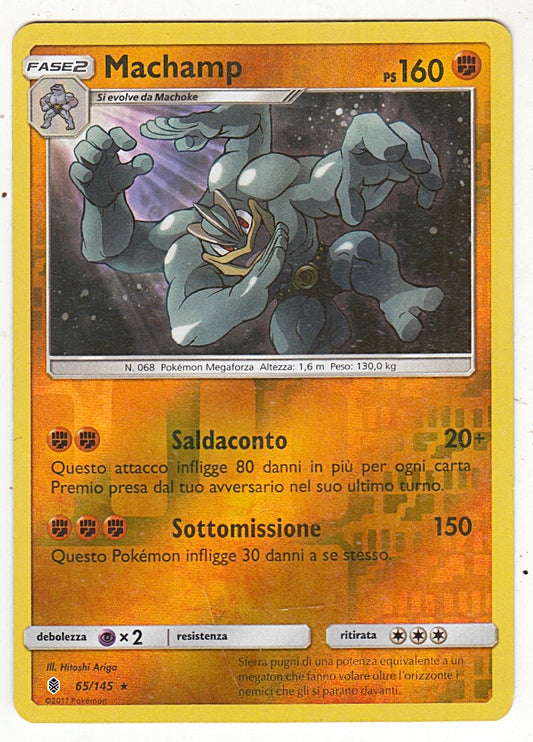 POKEMON CARD CARTA - MACHAMP 65/145 REVERSE HOLO RARA - ITA - CRD047