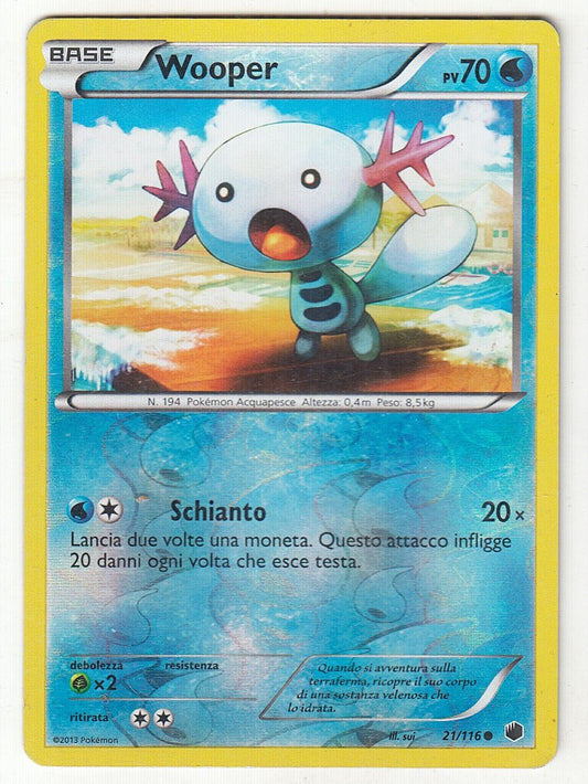 POKEMON CARD CARTA - WOOPER 21/116 REVERSE HOLO COMUNE - ITA - CRD048