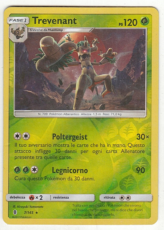 POKEMON CARD CARTA - TREVENANT 7/145 REVERSE HOLO RARA - ITA - CRD050