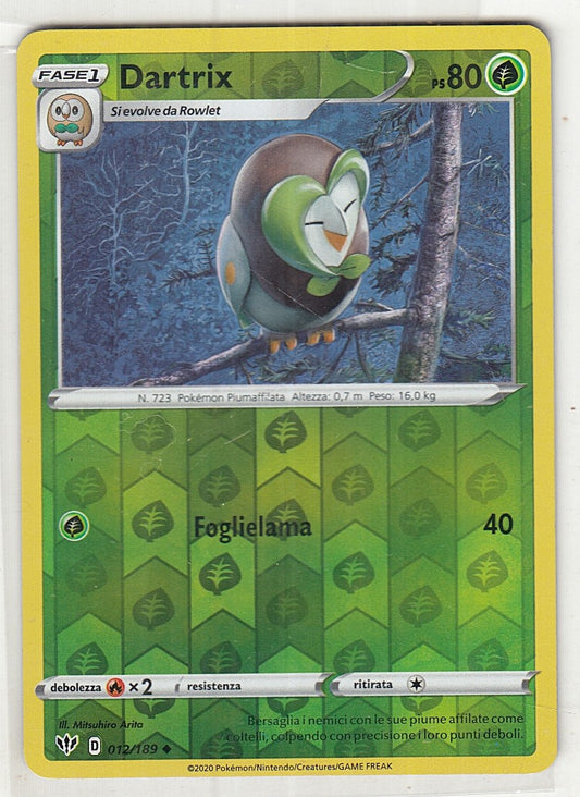 POKEMON CARD CARTA - DARTRIX 12/189 REVERSE HOLO NON COMUNE - ITA - CRD056
