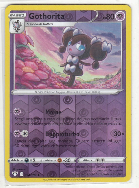 POKEMON CARD CARTA - GOTHORITA 74/189 REVERSE HOLO NON COMUNE - ITA - CRD057