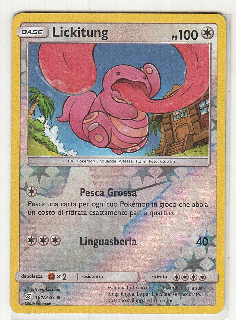 POKEMON CARD CARTA - LICKITUNG 161/236 REVERSE HOLO COMUNE - ITA - CRD058