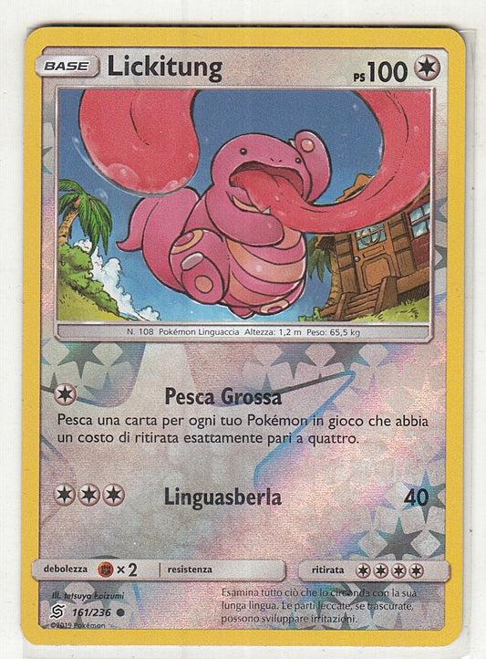 POKEMON CARD CARTA - LICKITUNG 161/236 REVERSE HOLO COMUNE - ITA - CRD058