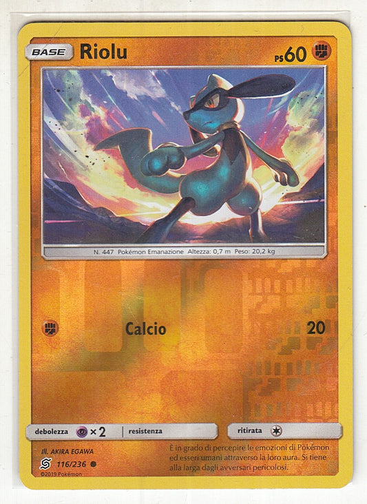 POKEMON CARD CARTA - RIOLU 1167236 REVERSE HOLO COMUNE - ITA - CRD070