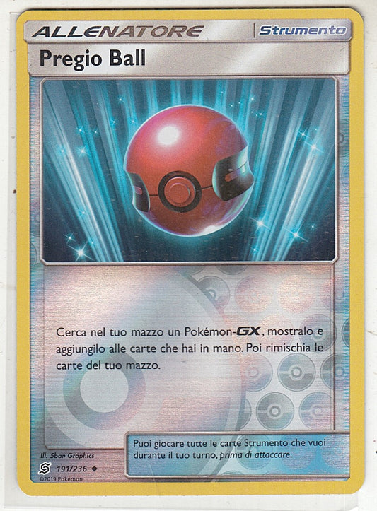 POKEMON CARD CARTA - PREGIO BALL 191/236 REVERSE HOLO NON COMUNE - ITA - CRD071