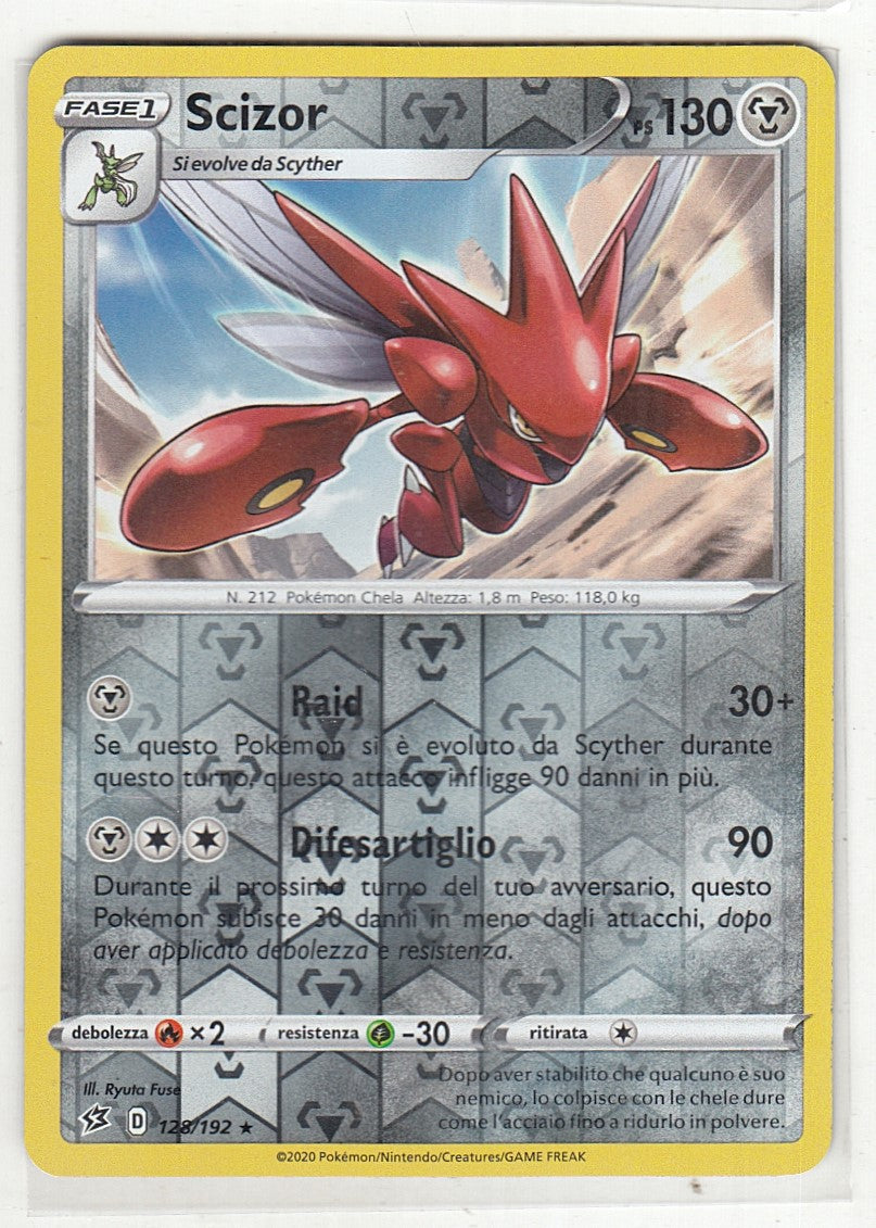POKEMON CARD CARTA - SCIZOR 128/192 REVERSE HOLO RARA - ITA - CRD074