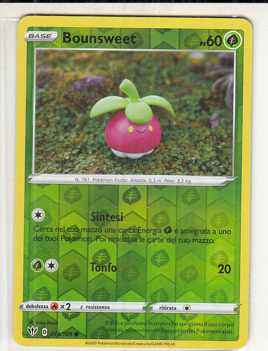 POKEMON CARD CARTA - BOUNSWEET 14/189 REVERSE HOLO COMUNE - ITA - CRD081