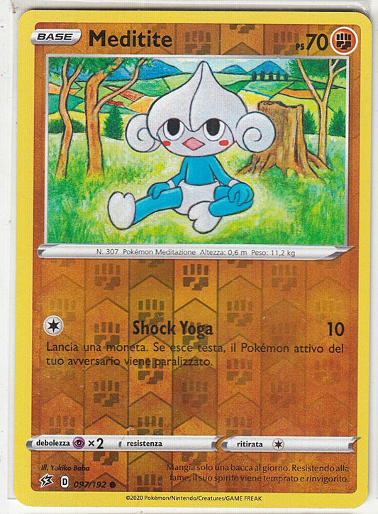 POKEMON CARD CARTA - MEDITITE 97/192 REVERSE HOLO COMUNE - ITA - CRD083