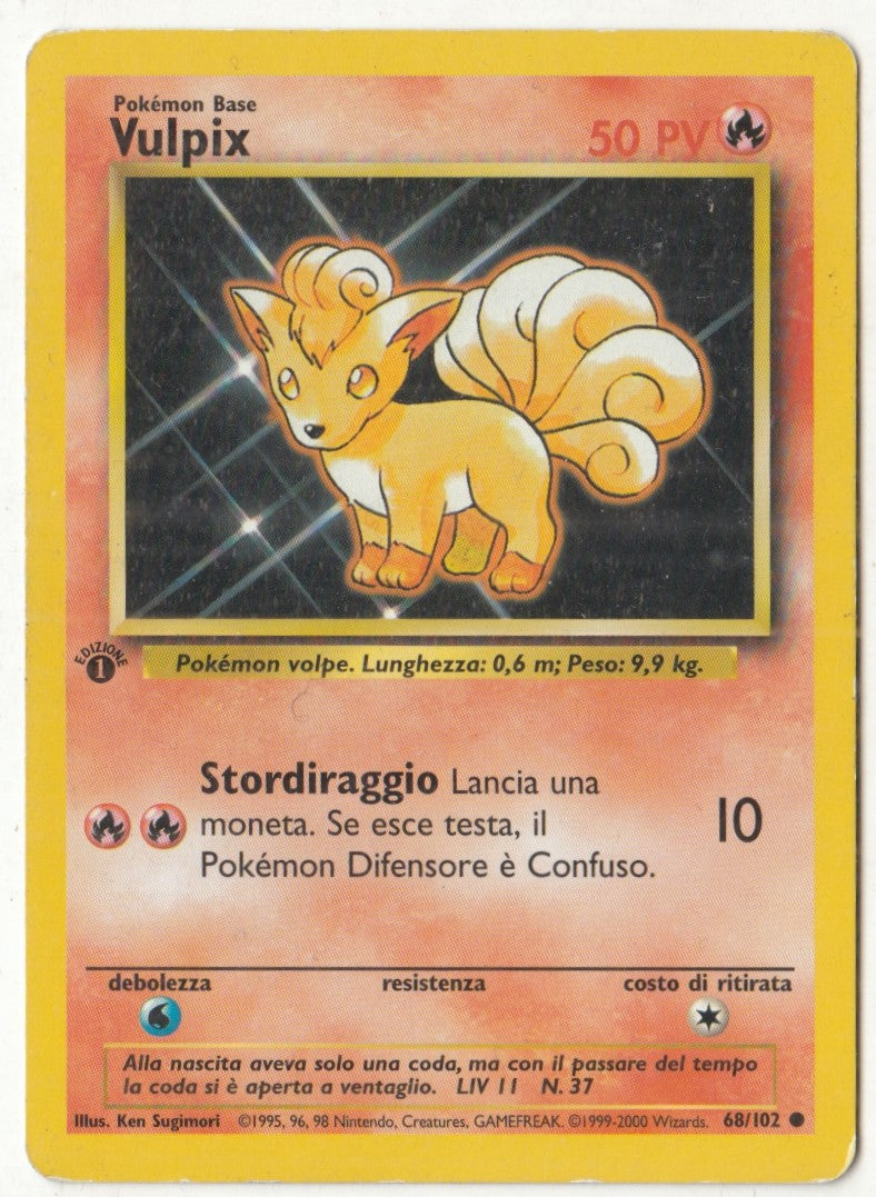 POKEMON CARD CARTA - VULPIX 68/102 COMUNE - ITA - CRD088
