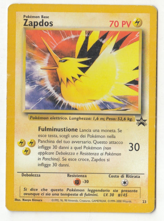 POKEMON CARD CARTA - ZAPDOS BLACK STAR PROMO #23 - ITA - CRD090