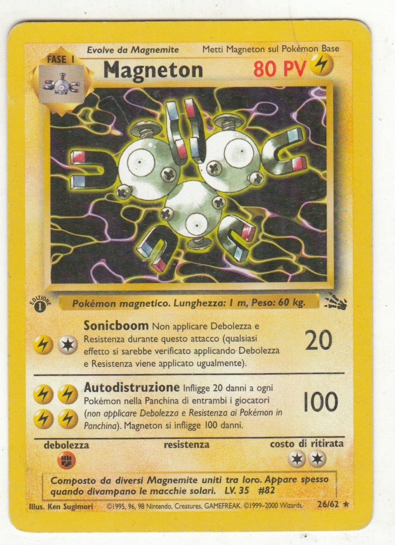 POKEMON CARD CARTA - MAGNETON 26/62 RARA - ITA - CRD092