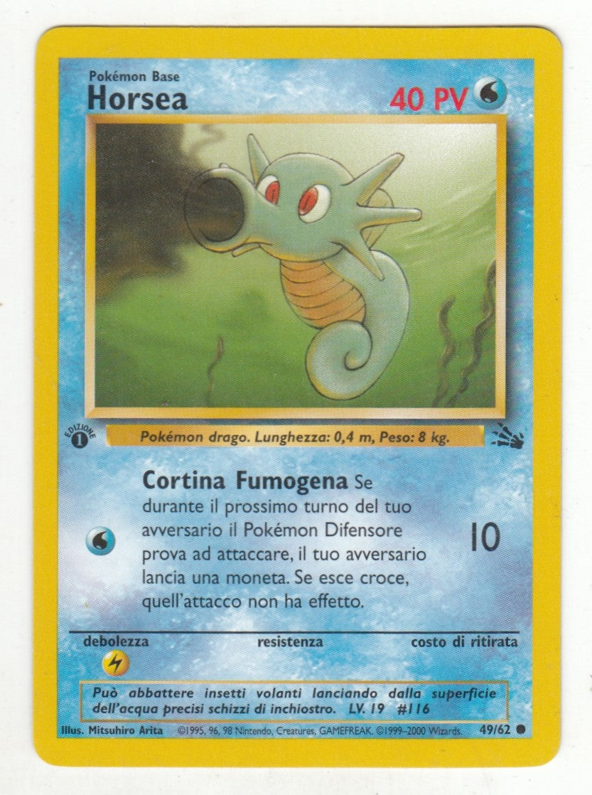 POKEMON CARD CARTA - HORSEA 49/62 COMUNE - ITA - CRD093