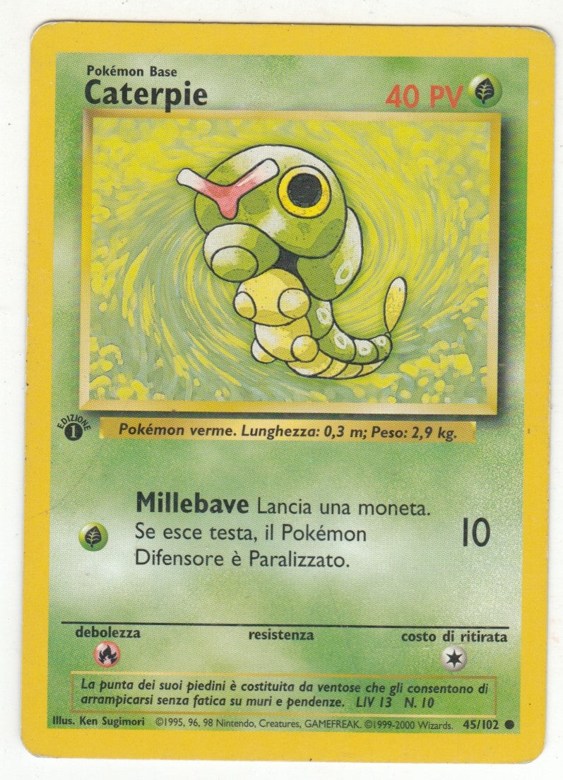 POKEMON CARD CARTA - CATRPIE 45/102 COMUNE - ITA - CRD094