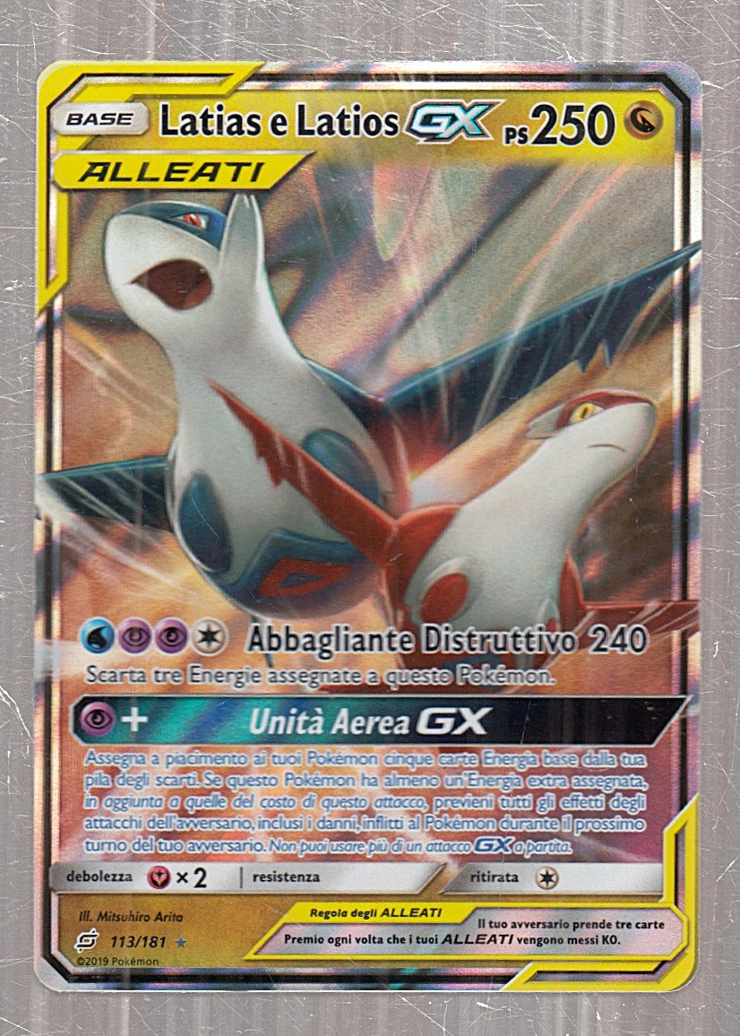 POKEMON CARD CARTA - LATIAS E LATIOS GX 113/181 RARA HOLO - ITA - CRD097