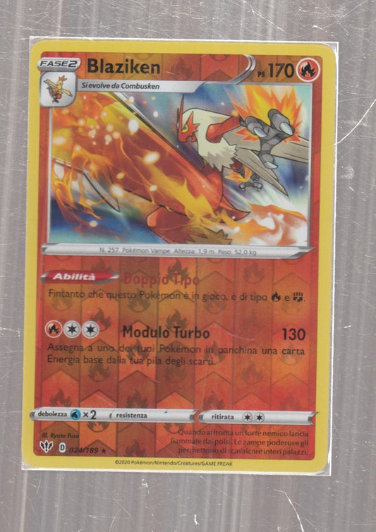 POKEMON CARD CARTA - BLAZIKEN 24/189 RARA REVERSE HOLO - ITA - CRD101