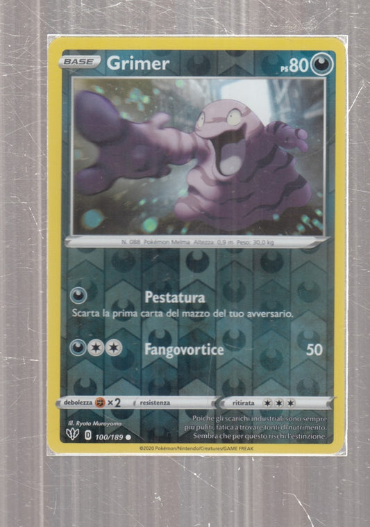 POKEMON CARD CARTA - GRIMER 100/189 COMUNE REVERSE HOLO - ITA - CRD105