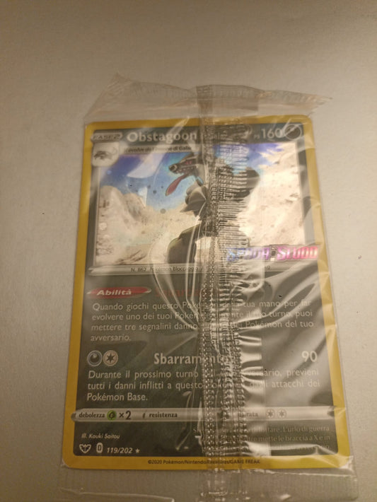 POKEMON CARD CARTA - OBSTAGOON DI GALAZ 119/202 RARA HOLO BLISTER - ITA - CRD109