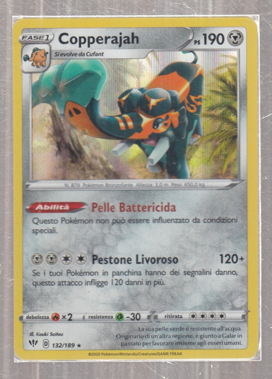 POKEMON CARD CARTA - COPPERAJAH 132/189 RARA REVERSE HOLO - ITA - CRD117