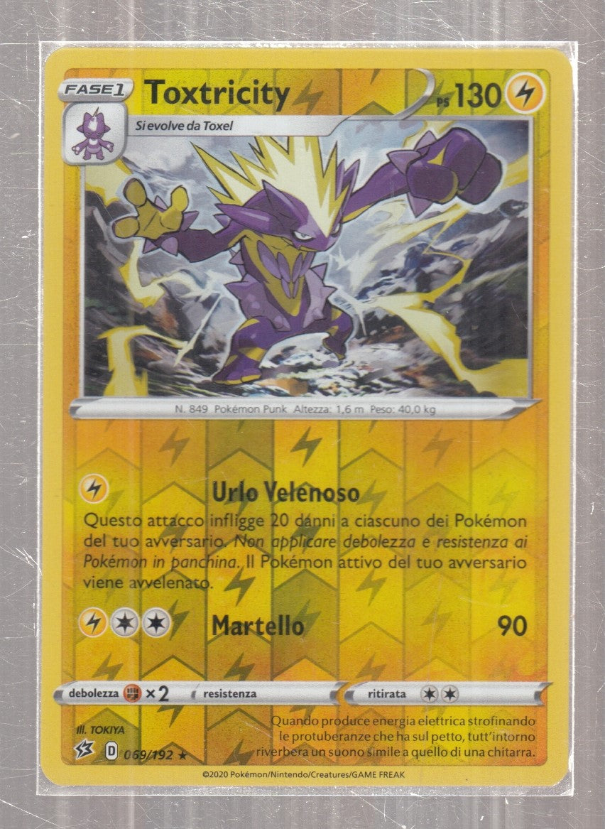POKEMON CARD CARTA - TOXTRICITY 69/192 RARA REVERSE HOLO - ITA - CR119