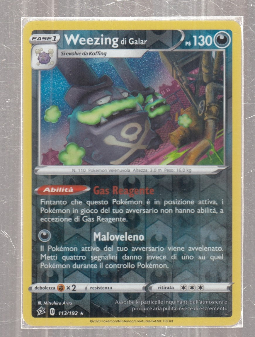 POKEMON CARD CARTA - WEEZING 113/192 RARA REVERSE HOLO - ITA - CRD121