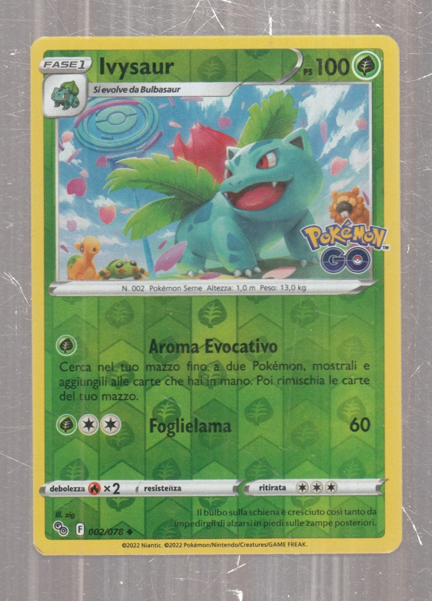 POKEMON CARD CARTA - IVYSAUR 2/78 NON COMUNE REVERSE HOLO- ITA - CRD132