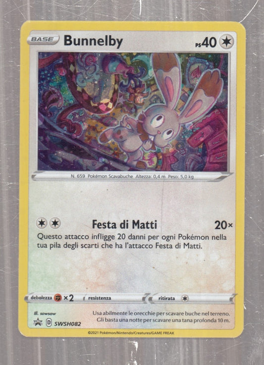 POKEMON CARD CARTA - BUNNELBY SWSH082 HOLO - ITA - CRD136