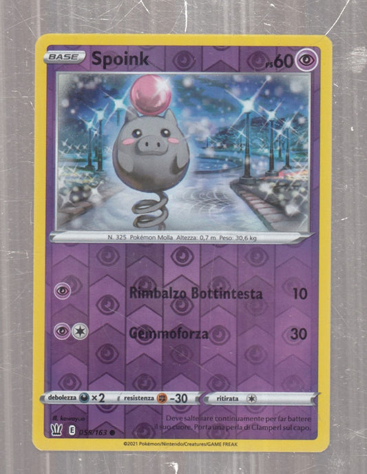 POKEMON CARD CARTA - SPOINK 55/163 COMUNE REVERSE HOLO - ITA - CRD141