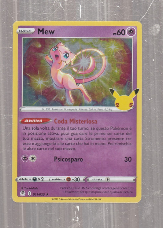 POKEMON CARD CARTA - MEW 11/25 HOLO RARA - ITA - CRD143
