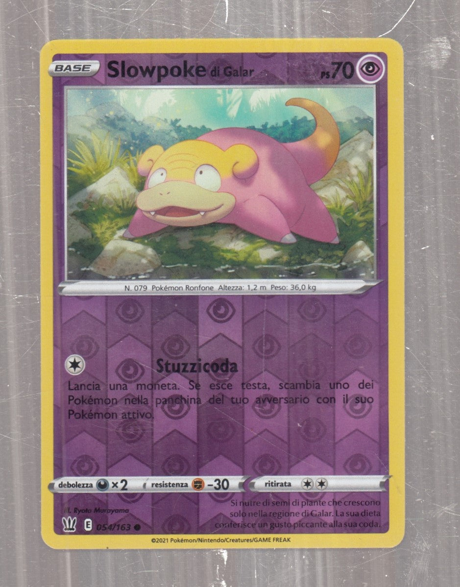 POKEMON CARD CARTA - SLOWPOKE DI GALAR 54/163 COMUNE ERVERSE HOLO - ITA - CRD145