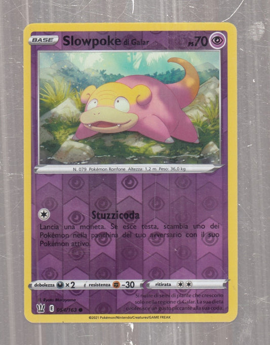 POKEMON CARD CARTA - SLOWPOKE DI GALAR 54/163 COMUNE ERVERSE HOLO - ITA - CRD145